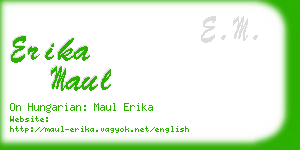 erika maul business card